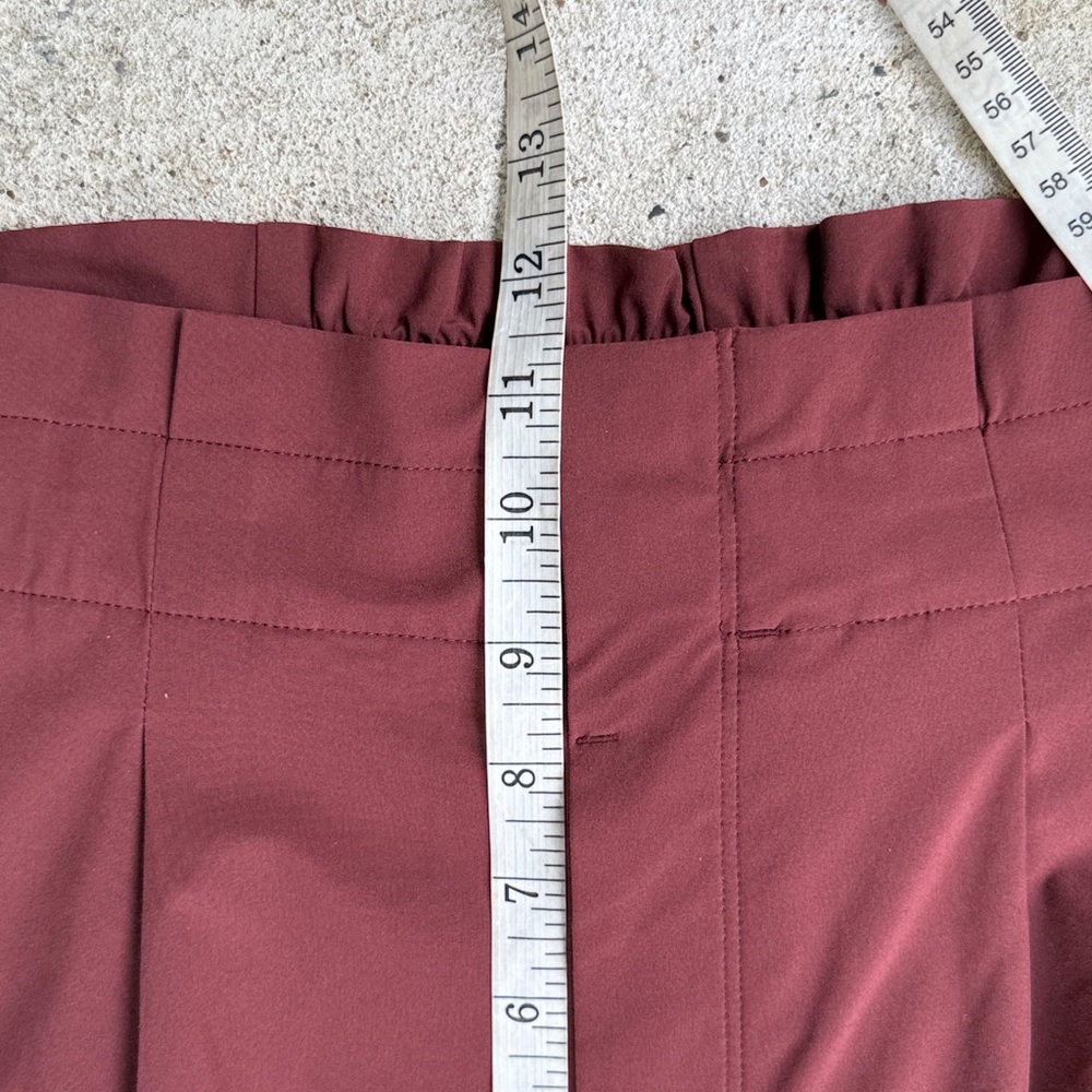 Athleta Skyline ll Paper Bag Waist Pants Cognac Brown Size 6 - Picture 13 of 16
